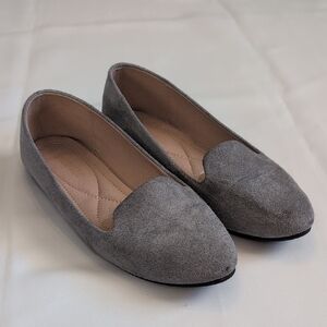 Gray Suede Women's Loafers